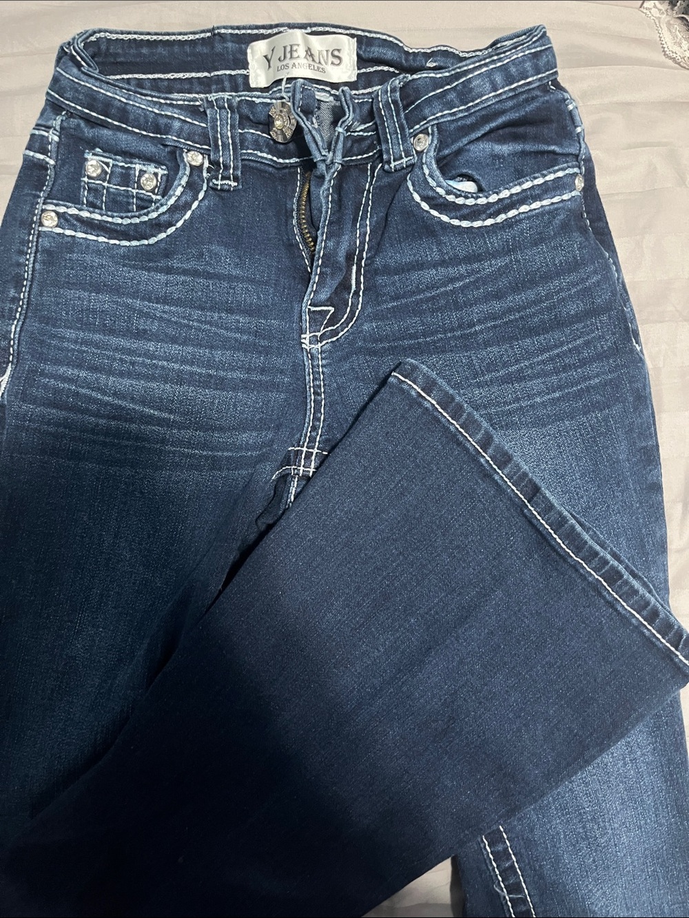 y2k blue jeans bootcut